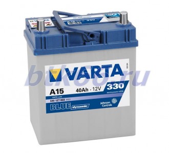 Аккумулятор VARTA Blue Dynamic 40Ач прямая полярность, тонкие клеммы
