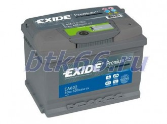 Аккумулятор EXIDE Premium 60Ач обратная полярность