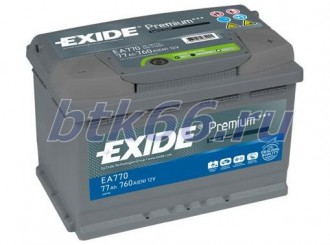 Аккумулятор EXIDE Premium 77Ач обратная полярность