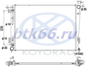 IX35 Радиатор охлаждения двигателя (бензин) AT (Koyo)