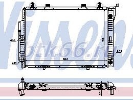 W140 Радиатор охлаждения двигателя (Nissens) (Ava) (см.каталог)