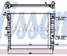 W163/ML Радиатор охлаждения двигателя (Nissens) (см.каталог)