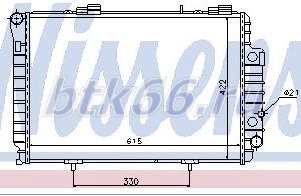 W202 Радиатор охлаждения двигателя (Nissens) (Ava) (см.каталог)
