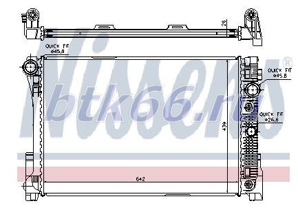 W204 {W212 09-/GLK 08-} Радиатор охлаждения двигателя (Nissens) (см.каталог)