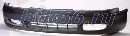 626 Бампер передний +/- под противотуманные фары черный