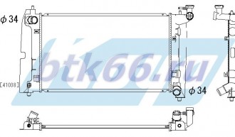 COROLLA Радиатор охлаждения двигателя MT 1.4 1.6 (Koyo)