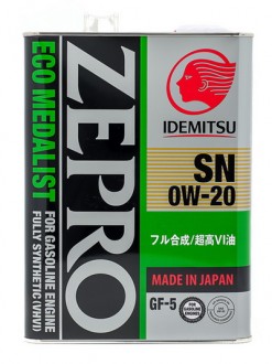 Масло моторное Idemitsu Zepro Eco Medalist 0W-20 4л